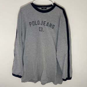 Vintage Polo Jeans Co Ralph Lauren Mens Long Sleeve Grey XL Dress Nightgown